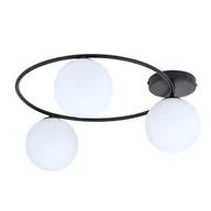 Lampy sufitowe - Sopra lampa sufitowa 3-punktowa czarna/opal 1257/3 - miniaturka - grafika 1