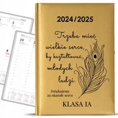 Kalendarze - Kalendarz Nauczycielski 24\25 Złoty Podziękowania za Naukę od Uczniów - miniaturka - grafika 1
