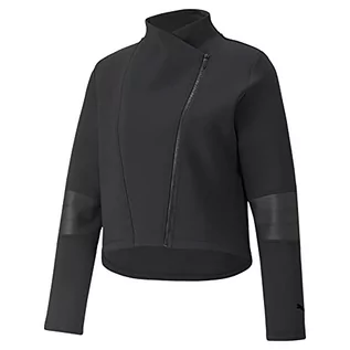 Kurtki damskie - Puma Damska kurtka Moto Jacket Sweater Black M 520927 - grafika 1