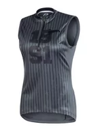 Koszulki sportowe damskie - Protective Top kolarski "Blue Sun" w kolorze szarym - miniaturka - grafika 1