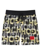Kąpielówki dla chłopców - HUGO Szorty kąpielowe G00330 D Czarny Regular Fit - miniaturka - grafika 1