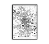 Obrazy i zdjęcia - Mapa Łodzi, Plakat Łódź, Mapy miast - miniaturka - grafika 1