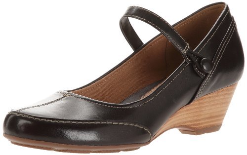 Clarks Damskie czółenka Harmonious Day, czarny - Czarny Black Leather - 39.5 EU