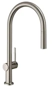 Baterie kuchenne - Hansgrohe M54 - Bateria zlewozmywakowa Talis z wyciąganą wylewką, stal szlachetna optyczna 72802800 - miniaturka - grafika 1