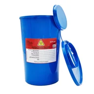 Meble i wyposażenie gabinetów medycznych - Pojemnik na odpady medyczne 2l niebieski Neuplast 1szt - miniaturka - grafika 1