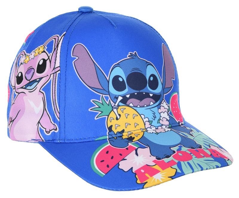 Czapka z daszkiem, dla dziewczynki, Stitch, poliester, Angel, rozmiar 54 cm