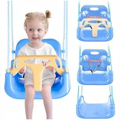 Place zabaw - Huśtawka Ogrodowa Modułowa Domowa Dla Dzieci 3W1 Mocna Na Linach Bezpieczna - miniaturka - grafika 1