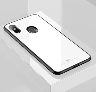MSVII Tempered Glass Case etui pokrowiec nakładka ze szkła hartowanego Xiaomi Mi 8 SE BIAŁY - Etui i futerały do telefonów - miniaturka - grafika 1