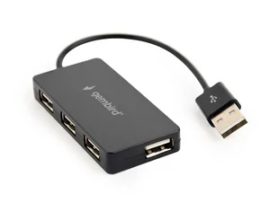 GEMBIRD 4-portowy hub USB 2.0 z przełącznikami czarny - Wtyczki i adaptery - miniaturka - grafika 1