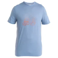 Koszulki sportowe męskie - Koszulka męska Icebreaker Men Merino 150 Tech Lite III SS Tee Van Camp Rozmiar: XL / Kolor: jasnoniebieski - miniaturka - grafika 1