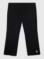 Spodnie i spodenki dla dziewczynek - Benetton United Colors Of Legginsy 3MT1I0820 D Czarny Slim Fit - miniaturka - grafika 1