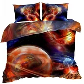 Pościel - Pościel 3D satyna bawełniana 140x200cm KOSMOS - miniaturka - grafika 1