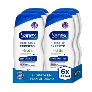 Sanex Ekspert Care żel pod prysznic dla dzieci, opakowanie 6 sztuk x 475 ml, żel dla dzieci, hipoalergiczny, 12H nawilżający, testowany dermatologicznie, zatwierdzony przez pediatrów - Kosmetyki kąpielowe dla dzieci - miniaturka - grafika 1