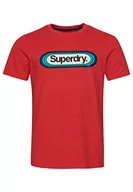 Koszulki męskie - Superdry Vintage Cl Seasonal tee Koszulka męska, Papaja Red Marl, S - miniaturka - grafika 1