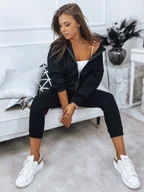 Dresy damskie - Komplet dresowy damski AMILIA PREMIUM czarny Dstreet AY0741-M - miniaturka - grafika 1