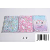 Notesy i bloczki - Notes A5 Linia Oprawa Pp Woda/Brokat Jednorożec Fol Toys 0750e - miniaturka - grafika 1