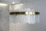 Lampy sufitowe - Ekskluzywny Żyrandol z kryształowymi sztabkami Barcelona Ø 80 cm złoty 22843 - miniaturka - grafika 1