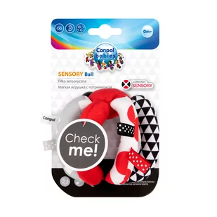 canpol Babies Pluszowa piłka kontrastowa Sensory Toys 68/082 - Maskotki i pluszaki - miniaturka - grafika 1