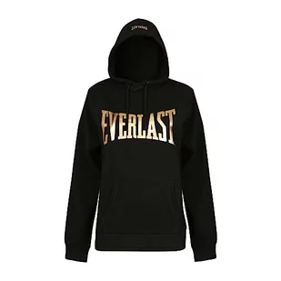 Everlast Damska bluza z kapturem, czarny/złoty, S - Bluzy damskie - miniaturka - grafika 1