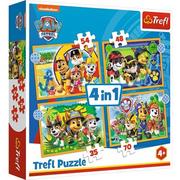 Puzzle - Trefl Puzzle 4w1 Wakacyjny Psi Patrol PAW PATROL 34395 p8 34395 - miniaturka - grafika 1