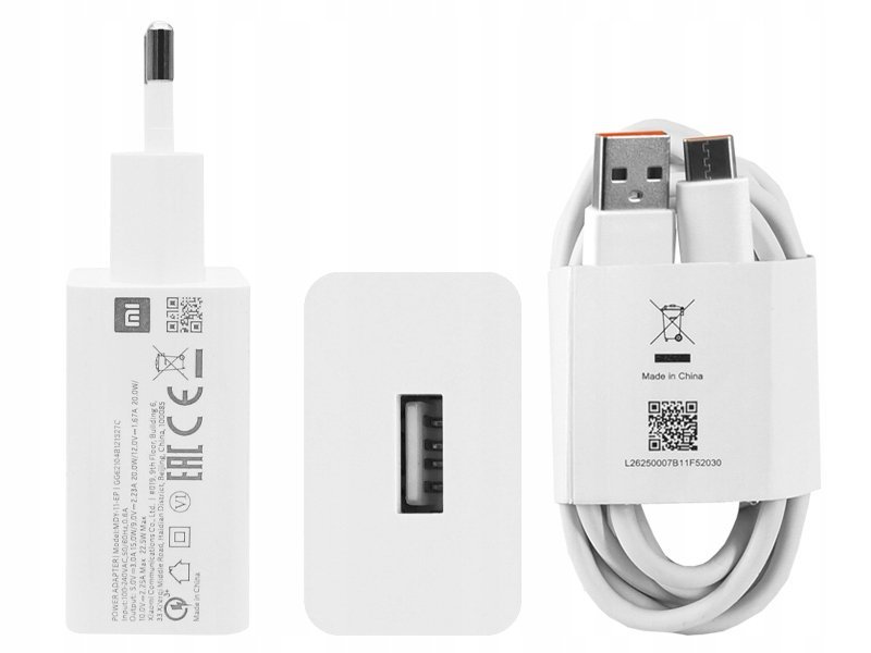 ORYGINALNA ŁADOWARKA SIECIOWA XIAOMI MDY-11-EP USB 22.5W + KABEL TYPU C