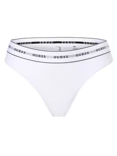 GUESS - Stringi damskie, biały - Majtki damskie - miniaturka - grafika 1