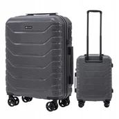 Walizki - WINGS Mała WALIZKA podróżna NIEZNISZCZALNY bagaż PODRĘCZNY policarbon 100% - miniaturka - grafika 1