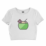 Koszulki i topy damskie - Bona Basics, Damski T-shirt basic, z nadrukiem cyfrowym, 100 bawełny, biały, swobodny, damski top, rozmiar: L, biały, L Krótki - miniaturka - grafika 1