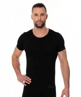 Brubeck SS 00990A czarna koszulka męska - Koszulki męskie - miniaturka - grafika 1