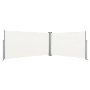 vidaXL vidaXL Parawan rozsuwany 160x600 cm Kremowy - Markizy - miniaturka - grafika 1