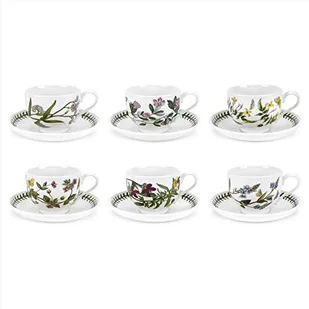 Portmeirion Botanic GardenTradtional Shape Breakfast Cup and Saucer, Set of 6 Assorted Motifs BG04557 - Serwisy do kawy i herbaty - miniaturka - grafika 1