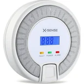 Czujniki czadu, dymu, gazu - Bateryjny czujnik tlenku dymu; Detektor z wyświetlaczem LCD Alarm dźwiękowy i świetlny - miniaturka - grafika 1
