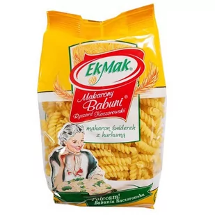 Eko Mak Makarony Babuni świderek z kurkumą 400g - Makaron - miniaturka - grafika 1