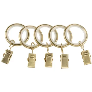 Kółka cichobieżne z żabkami mosiądz mat 19 mm 10 szt. Inspire - Karnisze - miniaturka - grafika 1