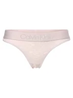 Majtki damskie - Calvin Klein Stringi Kobiety lila wypukły wzór tkaniny, S - miniaturka - grafika 1