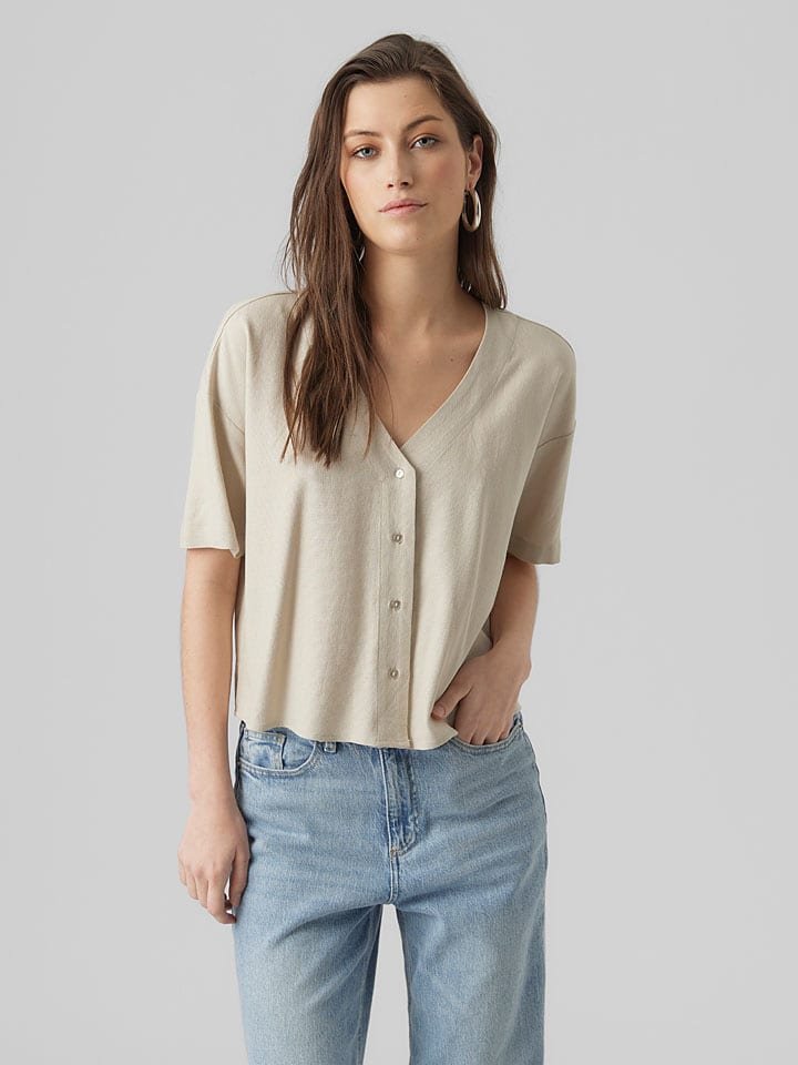 Vero Moda Koszulka w kolorze beżowym