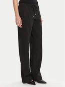 Spodnie damskie - BOSS Spodnie materiałowe Tildina 50543268 Czarny Relaxed Fit - miniaturka - grafika 1
