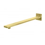 Akcesoria do armatury i ceramiki - KOHLMAN WQEGDB Ramię ścienne do deszczownicy kwadratowe - 38 cm GOLD BRUSHED - miniaturka - grafika 1