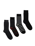 Skarpetki męskie - Koton Skarpety męskie Basic Socket Socks zestaw 4 szt, czarny (999), rozmiar uniwersalny - miniaturka - grafika 1