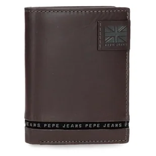 Pepe Jeans Pionowy portfel z uchwytem na karty brązowy 8,5x10,5x1 cm Skóra by Joumma Bags, Brązowy brązowy, Talla única, Pionowy portfel z uchwytem na karty - Portfele - miniaturka - grafika 1