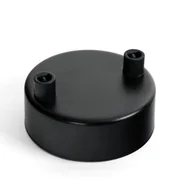 Akcesoria do oświetlenia - Metalowa osłonka sufitowa lakierowana w kolorze czarnym strukturalnym - dwukablowa Kolorowe Kable - miniaturka - grafika 1