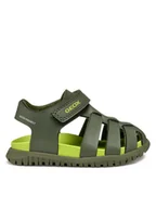 Buty dla chłopców - Geox Sandały B Sandal Fusbetto B556AA 000BC C3016 Zielony - miniaturka - grafika 1