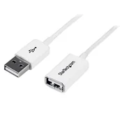 Kable komputerowe i do monitorów - StarTech 3m USB2.0 m/f kabel USB USB A Biały USBEXTPAA3MW - miniaturka - grafika 1