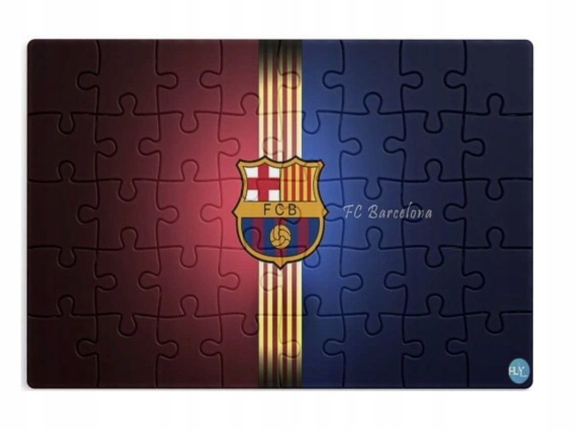 PUZZLE FC BARCELONA LOGO HERB A3 252 el z Nadrukiem + IMIĘ #136