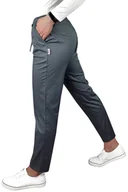 Odzież medyczna - Cygaretki medyczne damskie  COMFORT FLEX elastyczne szare 3XL - miniaturka - grafika 1