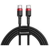 Kable USB - Baseus Kabel Cafule 2x USB-C QC 3A 2m PD red black CATKLF-H91 - miniaturka - grafika 1