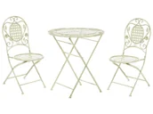 Meble ogrodowe - Shumee Shumee Zestaw mebli balkonowych metalowy zielony BIVIO 263652 - miniaturka - grafika 1