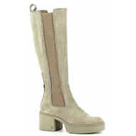 Kozaki damskie - Beżowe kozaki damskie na platformie CARINII - Carinii - miniaturka - grafika 1