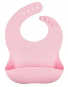 Śliniaki i fartuszki - Bibi Śliniaczek silikonowy z kieszonką różowy - miniaturka - grafika 1