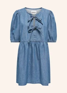 Only Sukienka Jeansowa Z Rękawami 3/4 blau - Sukienki - miniaturka - grafika 1